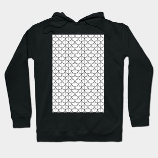 Feather Pattern - Black and White Hoodie